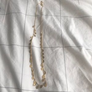 Long gold Jcrew necklace.